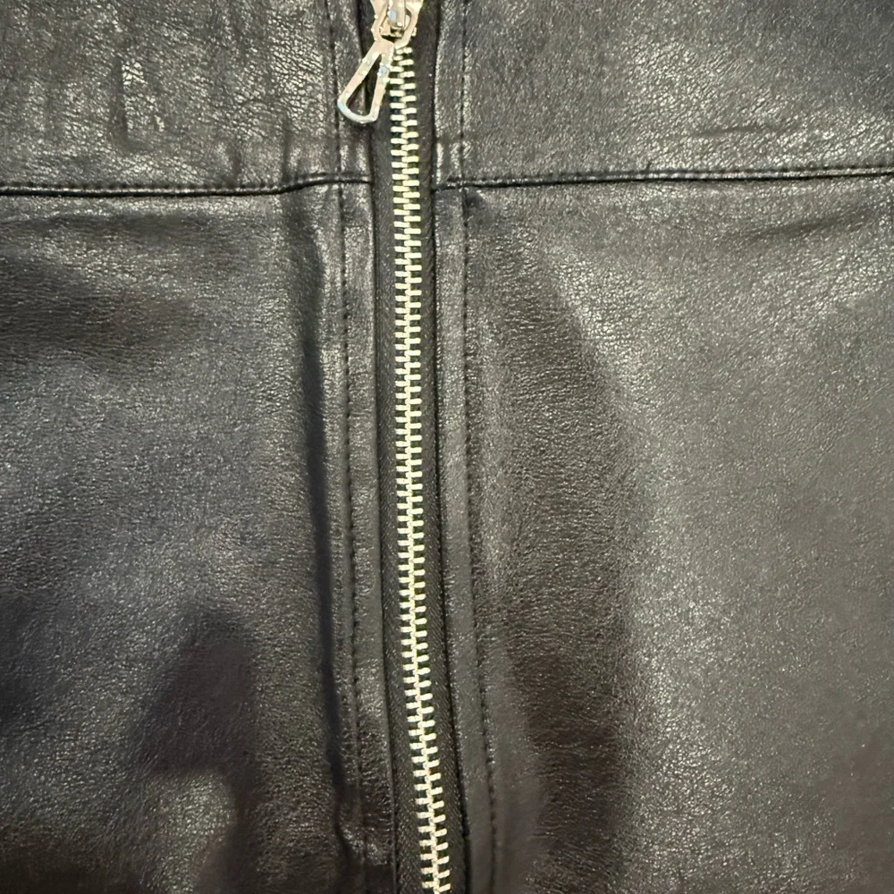 NWOT Black Faux Leather Mini Skirt | Panel Detail | Y2K Edgy | Size L